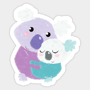 Little cute Koala family hug Sticker